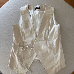 Cider Neutral Beige Tie-Waist Vest